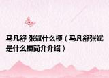 馬凡舒 張斌什么梗（馬凡舒張斌是什么梗簡(jiǎn)介介紹）
