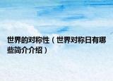 世界的對(duì)稱性（世界對(duì)稱日有哪些簡(jiǎn)介介紹）