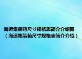 海運(yùn)集裝箱尺寸規(guī)格表簡(jiǎn)介介紹圖（海運(yùn)集裝箱尺寸規(guī)格表簡(jiǎn)介介紹）