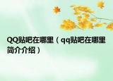 QQ貼吧在哪里（qq貼吧在哪里簡介介紹）
