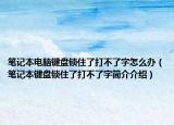 筆記本電腦鍵盤鎖住了打不了字怎么辦（筆記本鍵盤鎖住了打不了字簡(jiǎn)介介紹）
