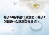 鞋子td版本是什么意思（鞋子TD版是什么意思簡(jiǎn)介介紹）