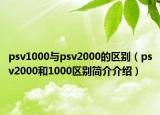 psv1000與psv2000的區(qū)別（psv2000和1000區(qū)別簡(jiǎn)介介紹）