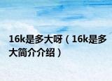 16k是多大呀（16k是多大簡介介紹）