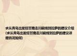 求從青島出發(fā)經(jīng)甘南走川藏線到拉薩的建議介紹(求從青島出發(fā)經(jīng)甘南走川藏線到拉薩的建議詳細(xì)情況如何)
