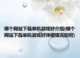 哪個(gè)網(wǎng)站下載單機(jī)游戲好介紹(哪個(gè)網(wǎng)站下載單機(jī)游戲好詳細(xì)情況如何)