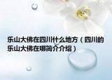 樂山大佛在四川什么地方（四川的樂山大佛在哪簡介介紹）