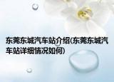 東莞東城汽車站介紹(東莞東城汽車站詳細(xì)情況如何)