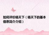 如何評(píng)價(jià)楊天下（楊天下的基本信息簡(jiǎn)介介紹）