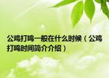 公雞打鳴一般在什么時(shí)候（公雞打鳴時(shí)間簡(jiǎn)介介紹）