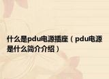 什么是pdu電源插座（pdu電源是什么簡(jiǎn)介介紹）