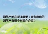 湖筆產(chǎn)地在浙江哪里（大名鼎鼎的湖筆產(chǎn)自哪個(gè)省簡(jiǎn)介介紹）