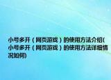 小號多開（網(wǎng)頁游戲）的使用方法介紹(小號多開（網(wǎng)頁游戲）的使用方法詳細情況如何)