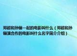 鄧超和孫儷一起的電影叫什么（鄧超和孫儷演合作的電影叫什么名字簡介介紹）