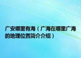 廣安哪里有海（廣海在哪里廣海的地理位置簡介介紹）