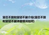 堅忍不撥和堅韌不拔介紹(堅忍不撥和堅韌不拔詳細(xì)情況如何)