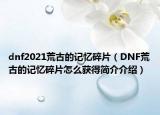 dnf2021荒古的記憶碎片（DNF荒古的記憶碎片怎么獲得簡介介紹）