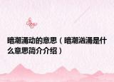 暗潮涌動的意思（暗潮洶涌是什么意思簡介介紹）