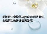 同濟(jì)野生全松茶功效介紹(同濟(jì)野生全松茶功效詳細(xì)情況如何)