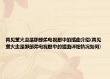 再見螢火蟲是那部弟電視劇中的插曲介紹(再見螢火蟲是那部弟電視劇中的插曲詳細(xì)情況如何)