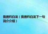 我昔釣白龍（我昔釣白龍下一句簡(jiǎn)介介紹）