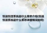恒溫恒濕系統(tǒng)是什么意思介紹(恒溫恒濕系統(tǒng)是什么意思詳細情況如何)