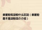 番薯粉和淀粉什么區(qū)別（番薯粉是不是淀粉簡(jiǎn)介介紹）