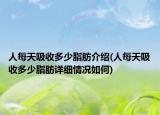 人每天吸收多少脂肪介紹(人每天吸收多少脂肪詳細(xì)情況如何)
