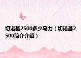 切諾基2500多少馬力（切諾基2500簡介介紹）