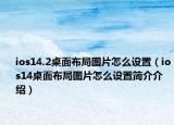 ios14.2桌面布局圖片怎么設(shè)置（ios14桌面布局圖片怎么設(shè)置簡介介紹）