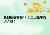 長白山在哪呢?（長白山在哪簡介介紹）