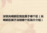 深圳光明新區(qū)現(xiàn)在屬于哪個區(qū)（光明新區(qū)屬于深圳哪個區(qū)簡介介紹）
