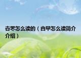卋罖怎么讀的（甴曱怎么讀簡(jiǎn)介介紹）