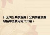 什么叫公共事業(yè)費(fèi)（公共事業(yè)繳費(fèi)包括哪些費(fèi)用簡(jiǎn)介介紹）