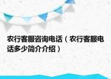 農(nóng)行客服咨詢電話（農(nóng)行客服電話多少簡(jiǎn)介介紹）