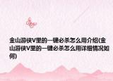 金山游俠V里的一鍵必殺怎么用介紹(金山游俠V里的一鍵必殺怎么用詳細情況如何)