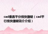 cad垂直平分線快捷鍵（cad平行線快捷鍵簡介介紹）