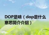 DOP是啥（dop是什么意思簡介介紹）