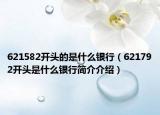 621582開頭的是什么銀行（621792開頭是什么銀行簡介介紹）
