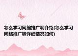 怎么學(xué)習(xí)網(wǎng)絡(luò)推廣呢介紹(怎么學(xué)習(xí)網(wǎng)絡(luò)推廣呢詳細(xì)情況如何)