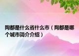 陶都是什么省什么市（陶都是哪個城市簡介介紹）