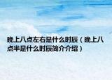 晚上八點(diǎn)左右是什么時(shí)辰（晚上八點(diǎn)半是什么時(shí)辰簡介介紹）
