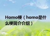 Homo梗（homo是什么梗簡介介紹）