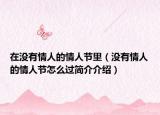 在沒(méi)有情人的情人節(jié)里（沒(méi)有情人的情人節(jié)怎么過(guò)簡(jiǎn)介介紹）