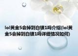lol黃金5會掉到白銀1嗎介紹(lol黃金5會掉到白銀1嗎詳細(xì)情況如何)