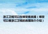 浙江衛(wèi)視可以在哪里看直播（哪里可以看浙江衛(wèi)視的直播簡(jiǎn)介介紹）