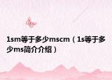 1sm等于多少mscm（1s等于多少ms簡介介紹）