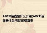 ABCD后面是什么介紹(ABCD后面是什么詳細(xì)情況如何)