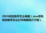 VIVO語(yǔ)音助手怎么喚醒（vivo手機(jī)語(yǔ)音助手怎么打開(kāi)喚醒簡(jiǎn)介介紹）