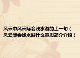 風云中風云際會淺水游的上一句（風云際會淺水游什么意思簡介介紹）